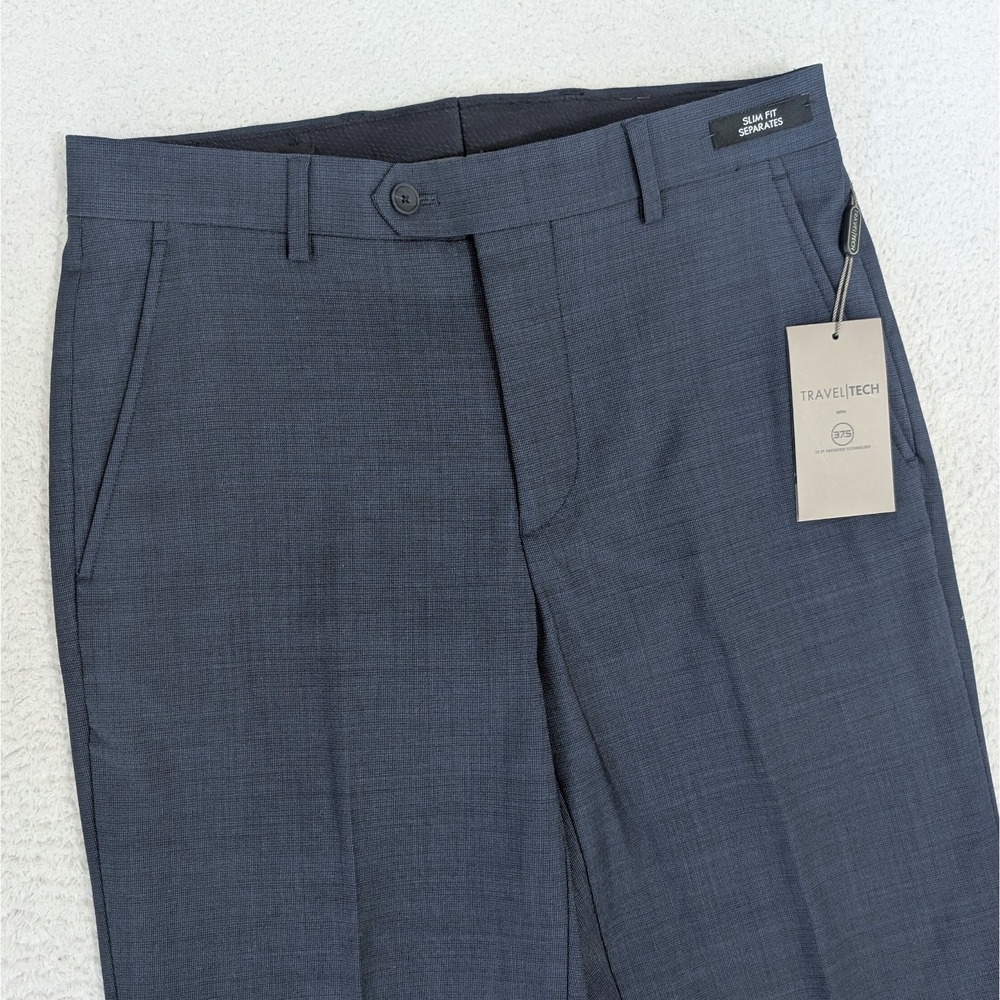 NEW Jos. A. Bank Travel Tech Men's Dress Pants Blue Size 29R Performance Stretch